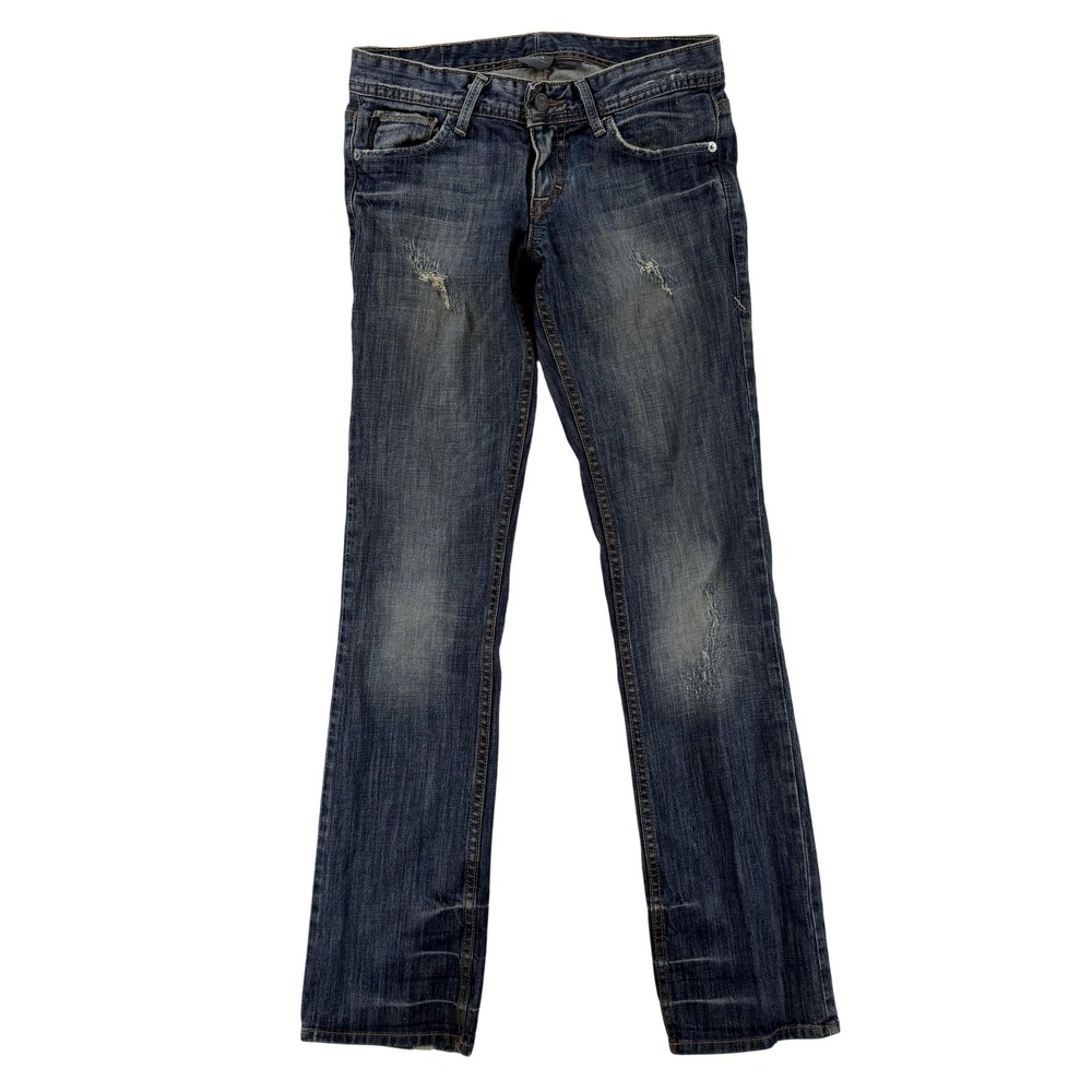 Armani Exchange Jeans Womens 0 Short Blue Medium Wash Low Rise Skinny Stretch